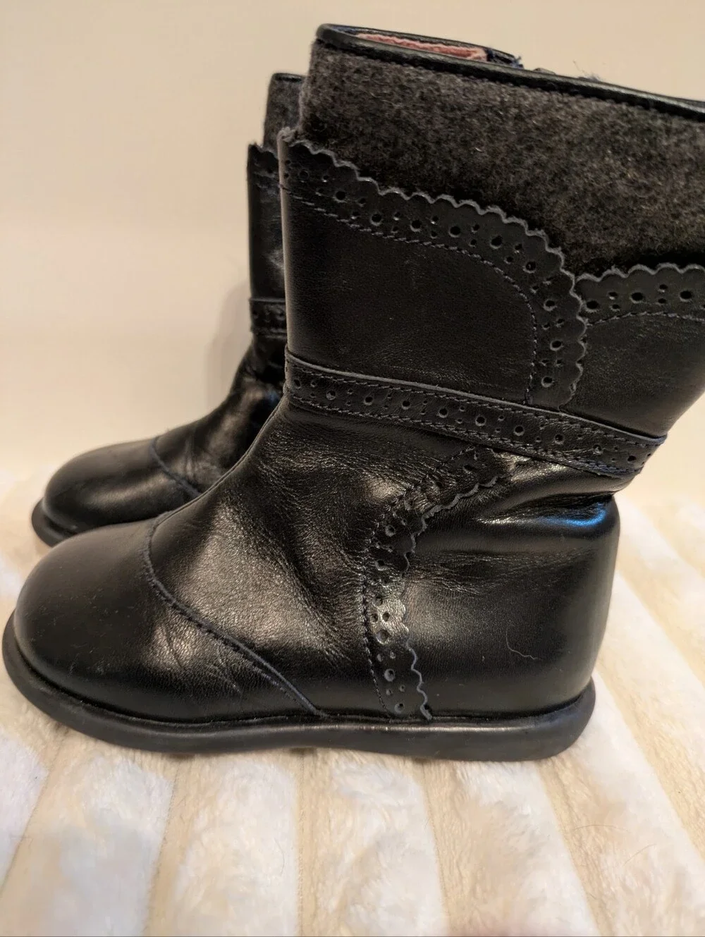 Jacadi Girls Leather Boots 22